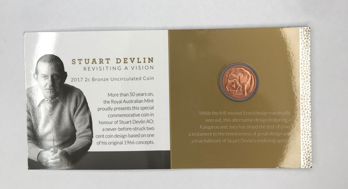 2017 2c Bronze Uncirculated Coin. Stuart Devlin Revisiting a Vision.