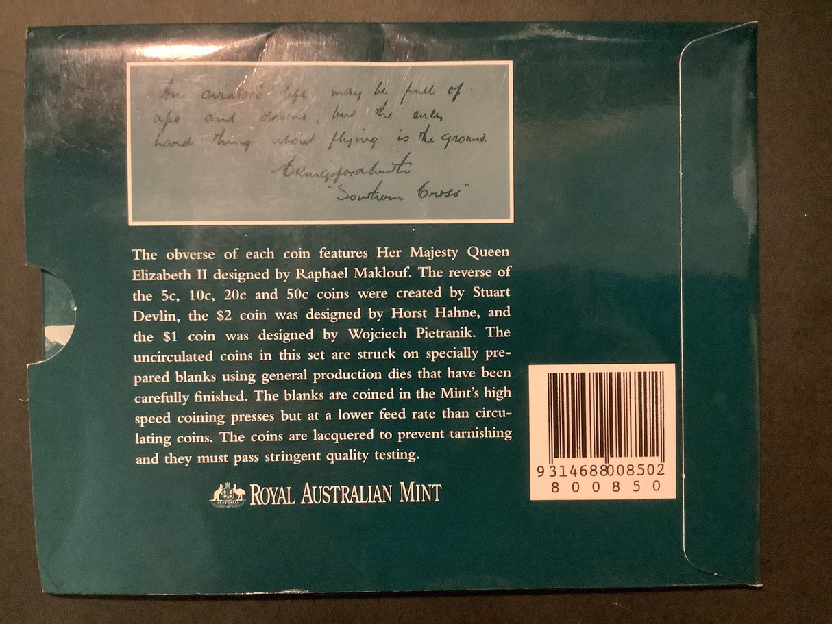 1997 Australian Uncirculated Set. Sir Charles Kingford-Smith