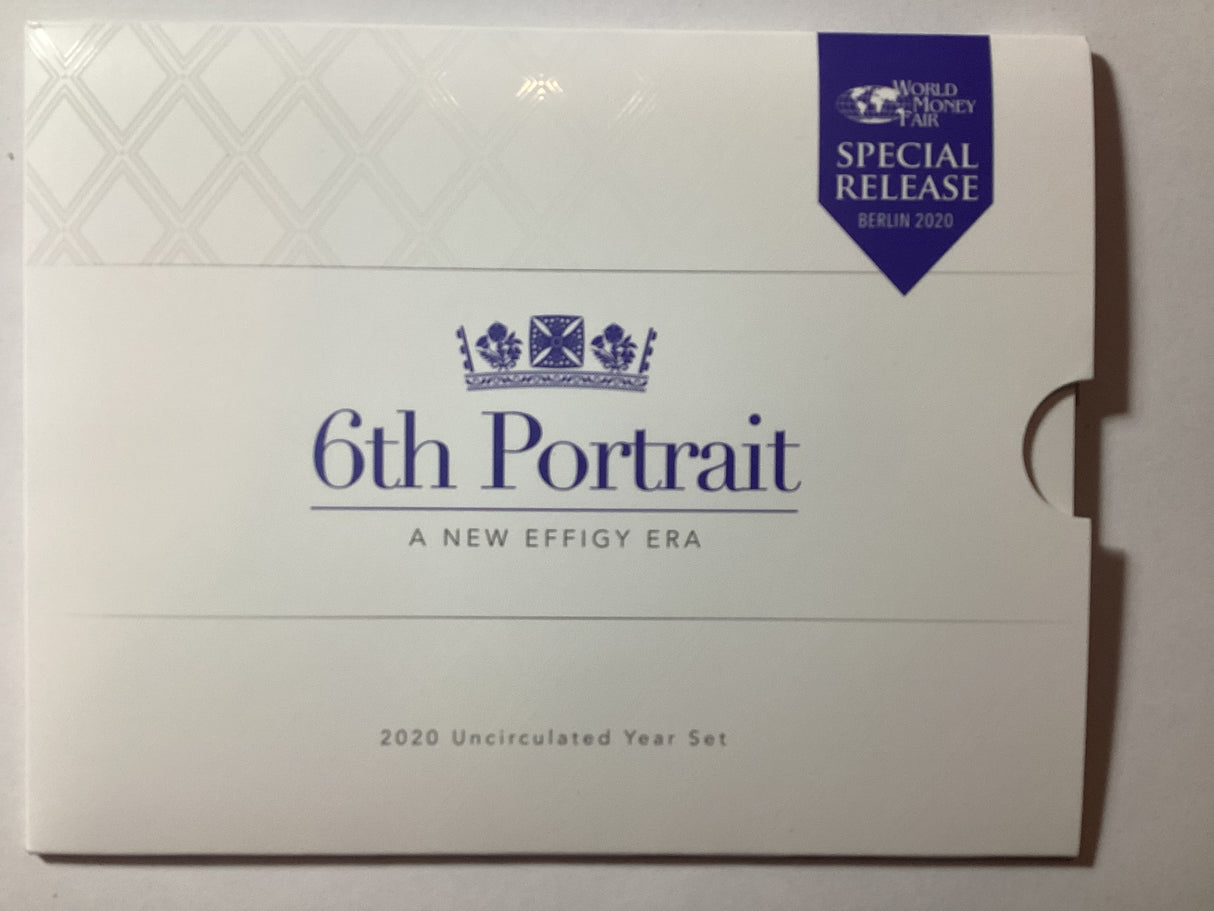 2020 Uncirculated Set. 6th Portrait A New Effigy Era. Berlin World Money Fair Special Release.
