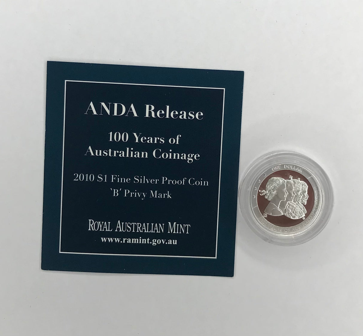 2010 $1 100 Years of Australian Coinage. ANDA release.