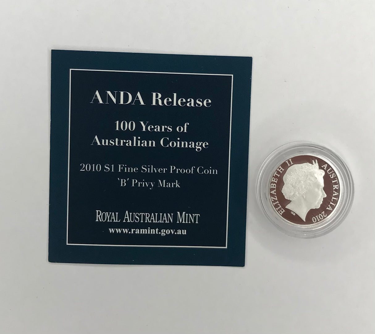 2010 $1 100 Years of Australian Coinage. ANDA release.