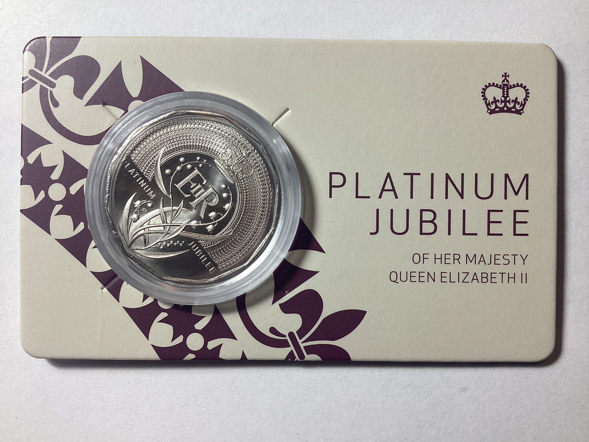 2022 Platinum Jubilee 50c Carded Coin