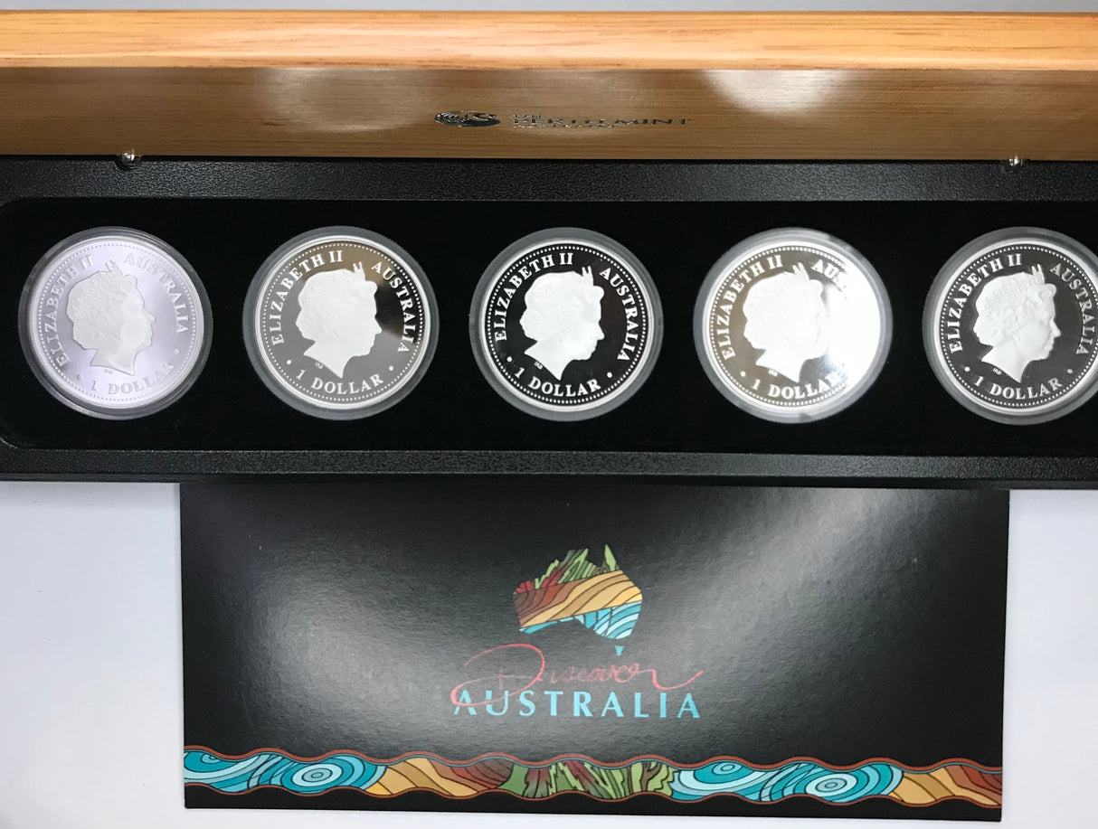 2006-2008 Discover Australia 15 Coin Silver Proof Set.
