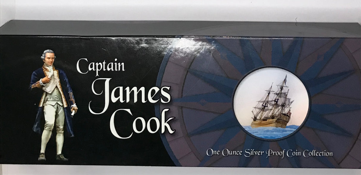 2009 Captain James Cook. 1-ounce silver Proof Coin Collection.