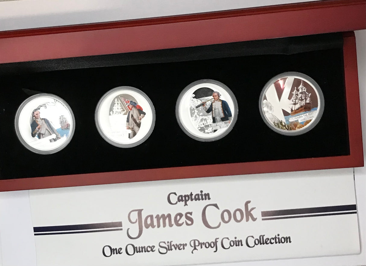 2009 Captain James Cook. 1-ounce silver Proof Coin Collection.