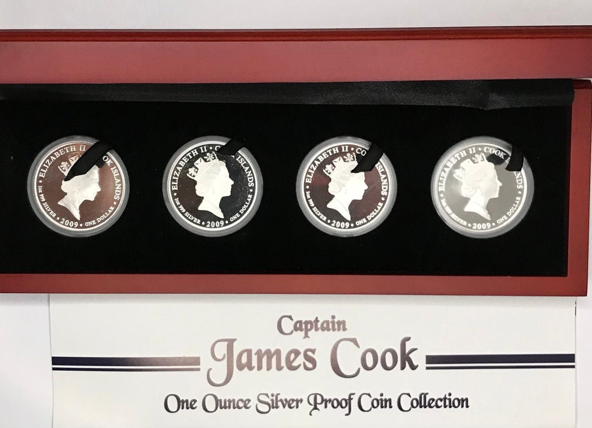 2009 Captain James Cook. 1-ounce silver Proof Coin Collection.