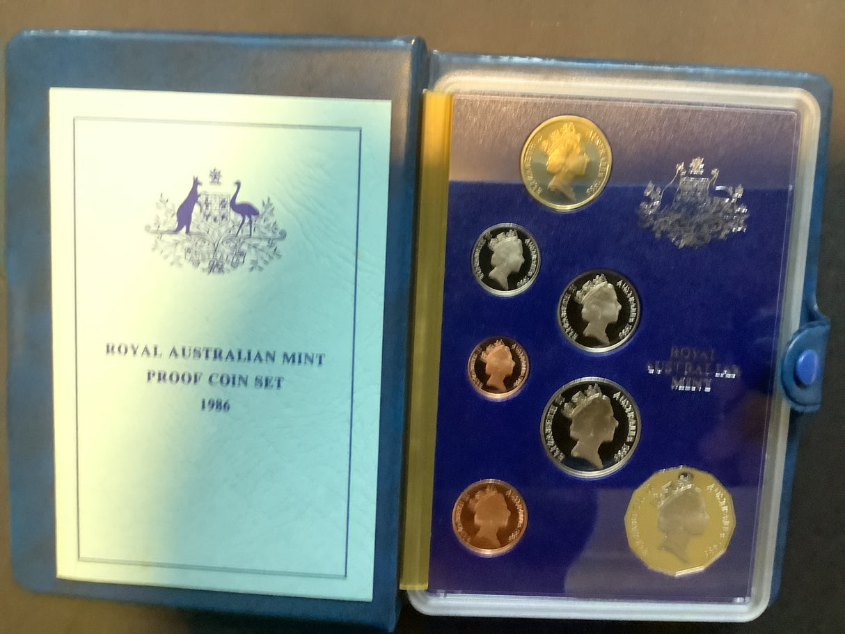 1986 7 Coin Australian Proof Set.