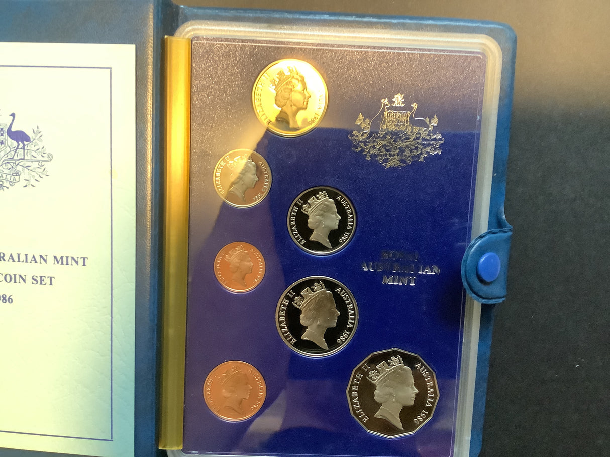 1986 7 Coin Australian Proof Set.