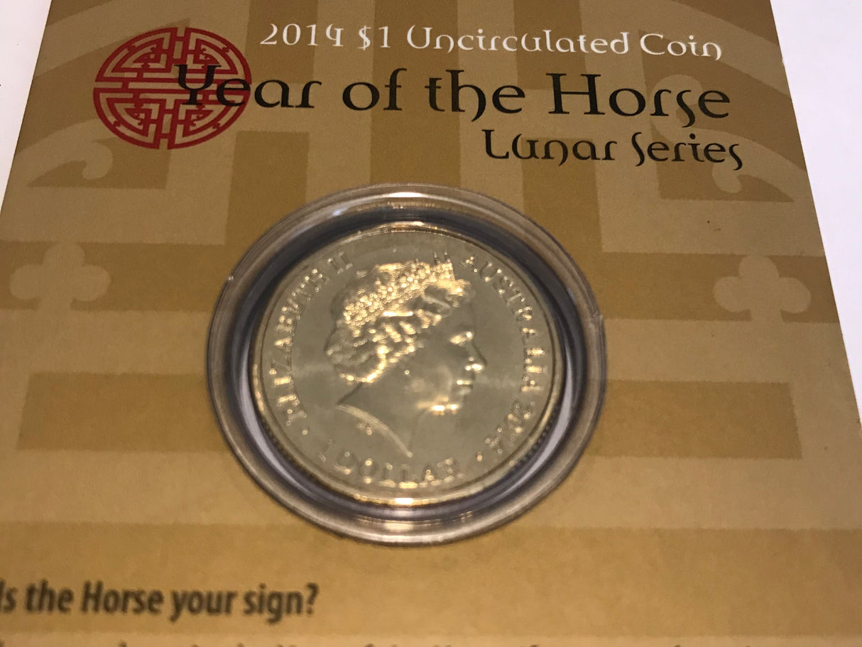 2014 $1 Uncirculated Coin. Year of the Horse