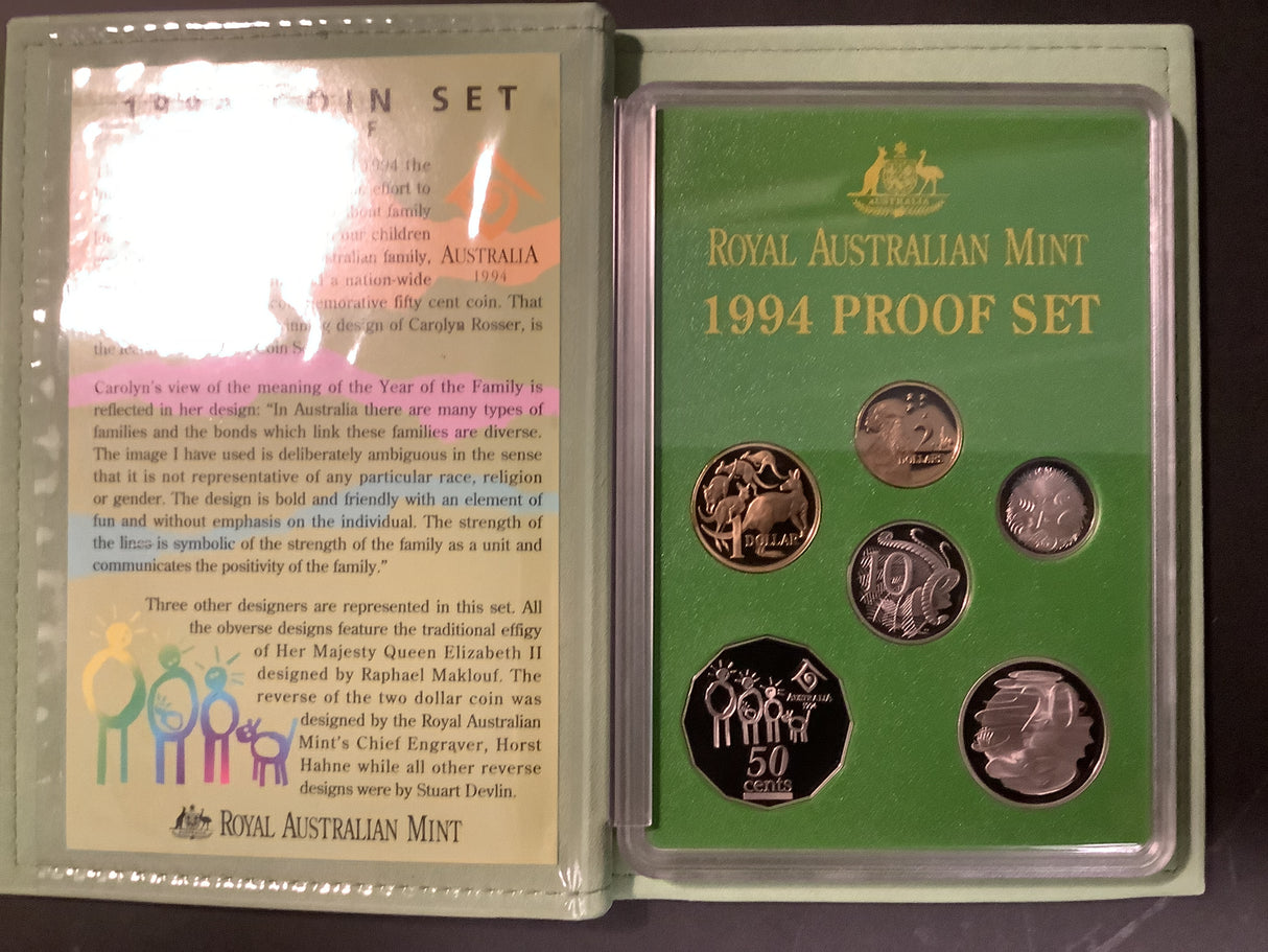 1994 6 Coin Proof Set. Year of the Family.