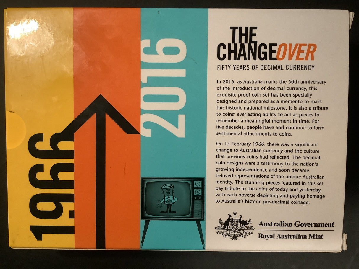 2016 Proof Set. 50th Anniversary of Decimal Currency.