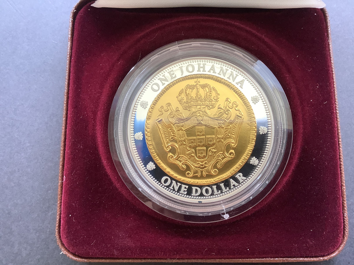 2007 $1 Selectively Gold Plated Silver Subscription Coin. 1732 One Johanna.