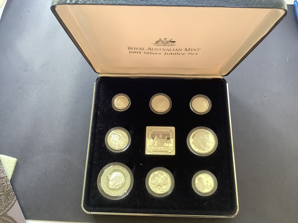 1991 Masterpieces in Silver. 25th Anniversary of Decimal Currency.