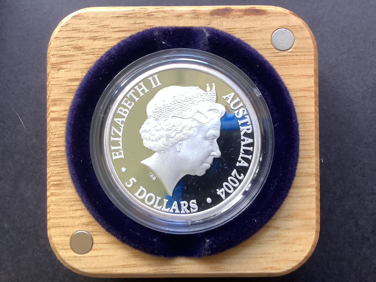 2004 $5 Silver Proof Coin. Bicentenary of Tasmania.
