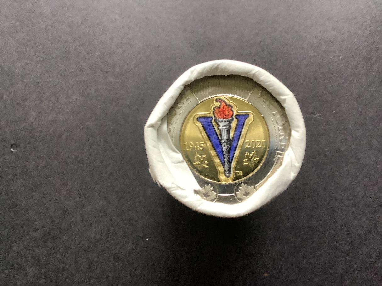 2020 $2 Canadian 75th Anniversary of the End of WW2 Special Wrap Roll.