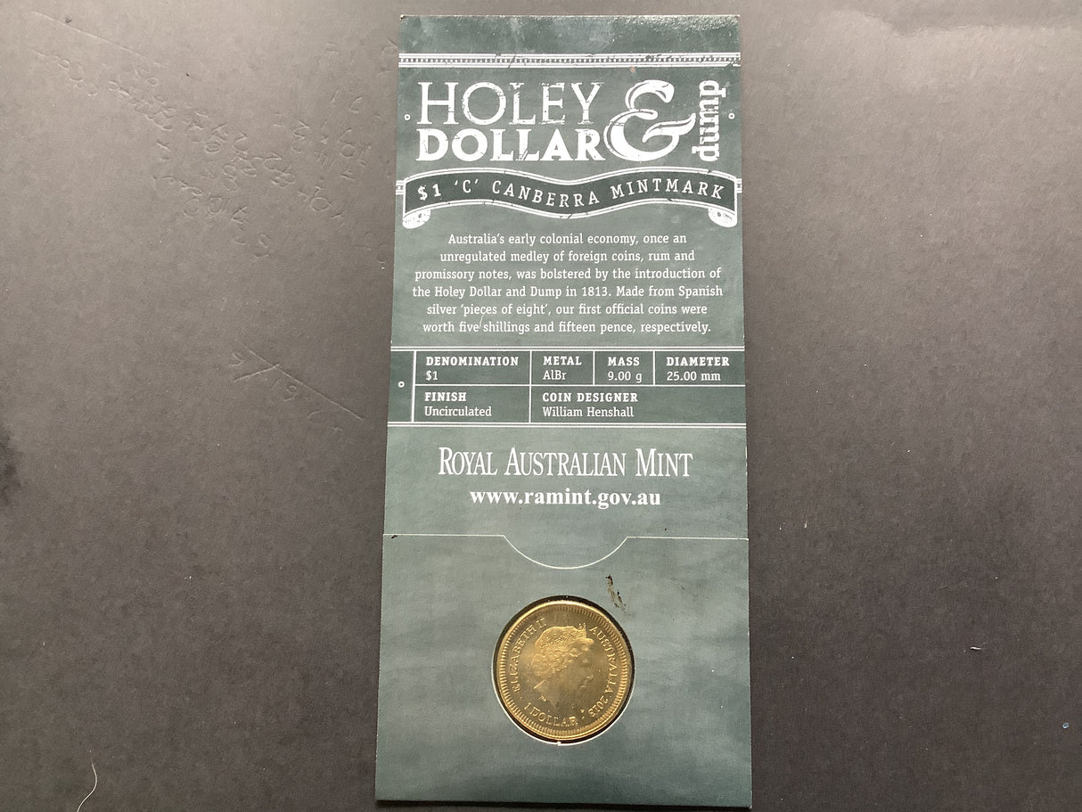 2013 $1 ‘C’ Mintmark. Bicentenary of the Holley Dollar & Dump