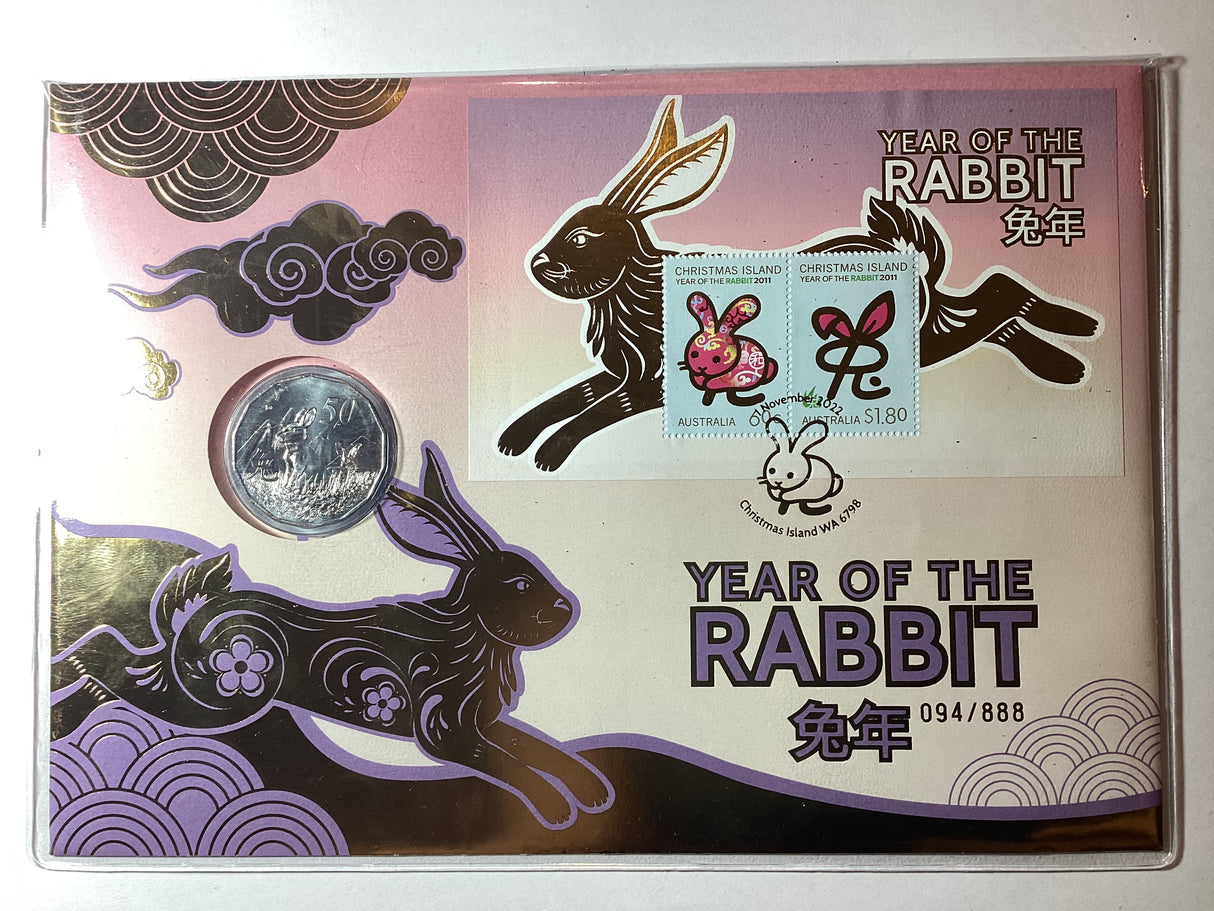 2023 50c Year of the Rabbit 888 Envelope Privy 50c PNC