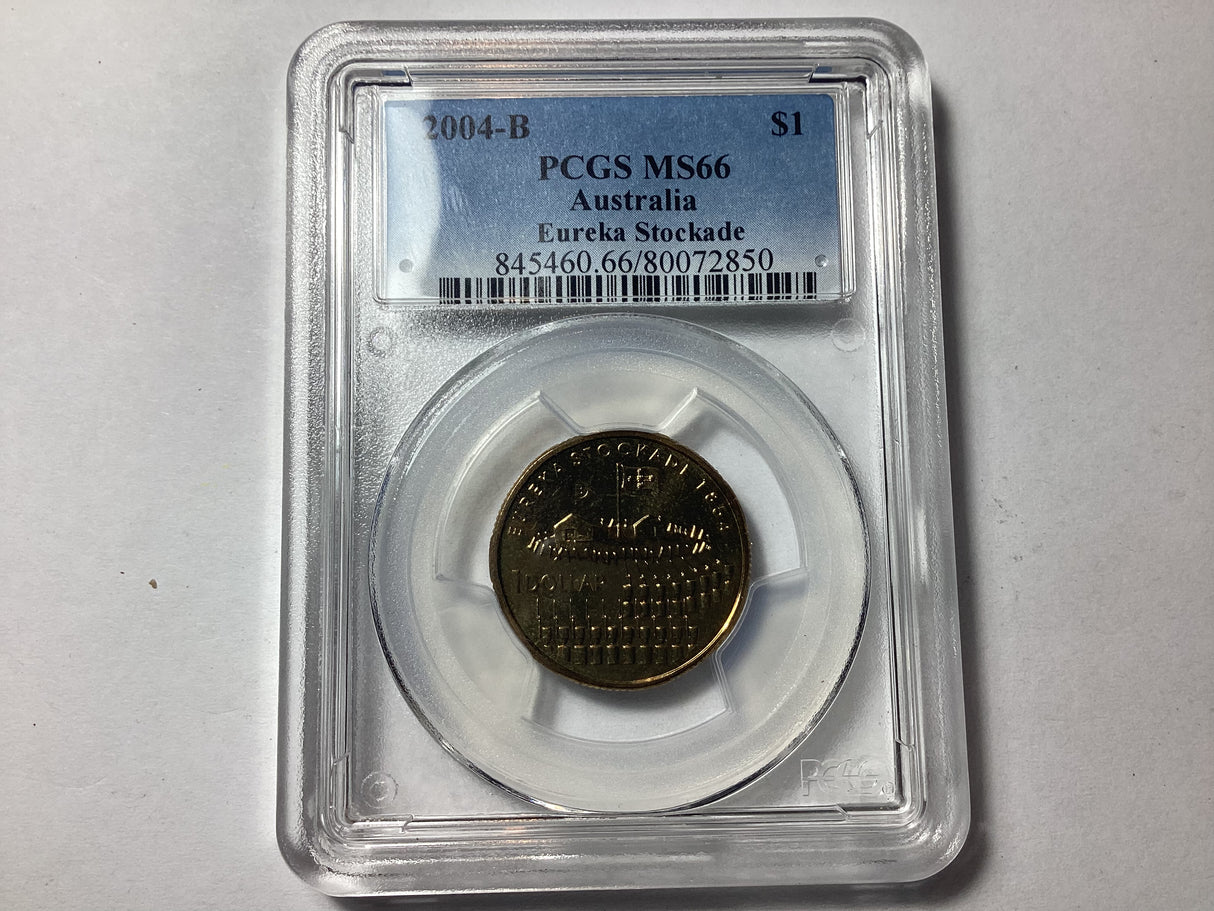 2004 $1 Eureka Stockade 'B' Mintmark MS66