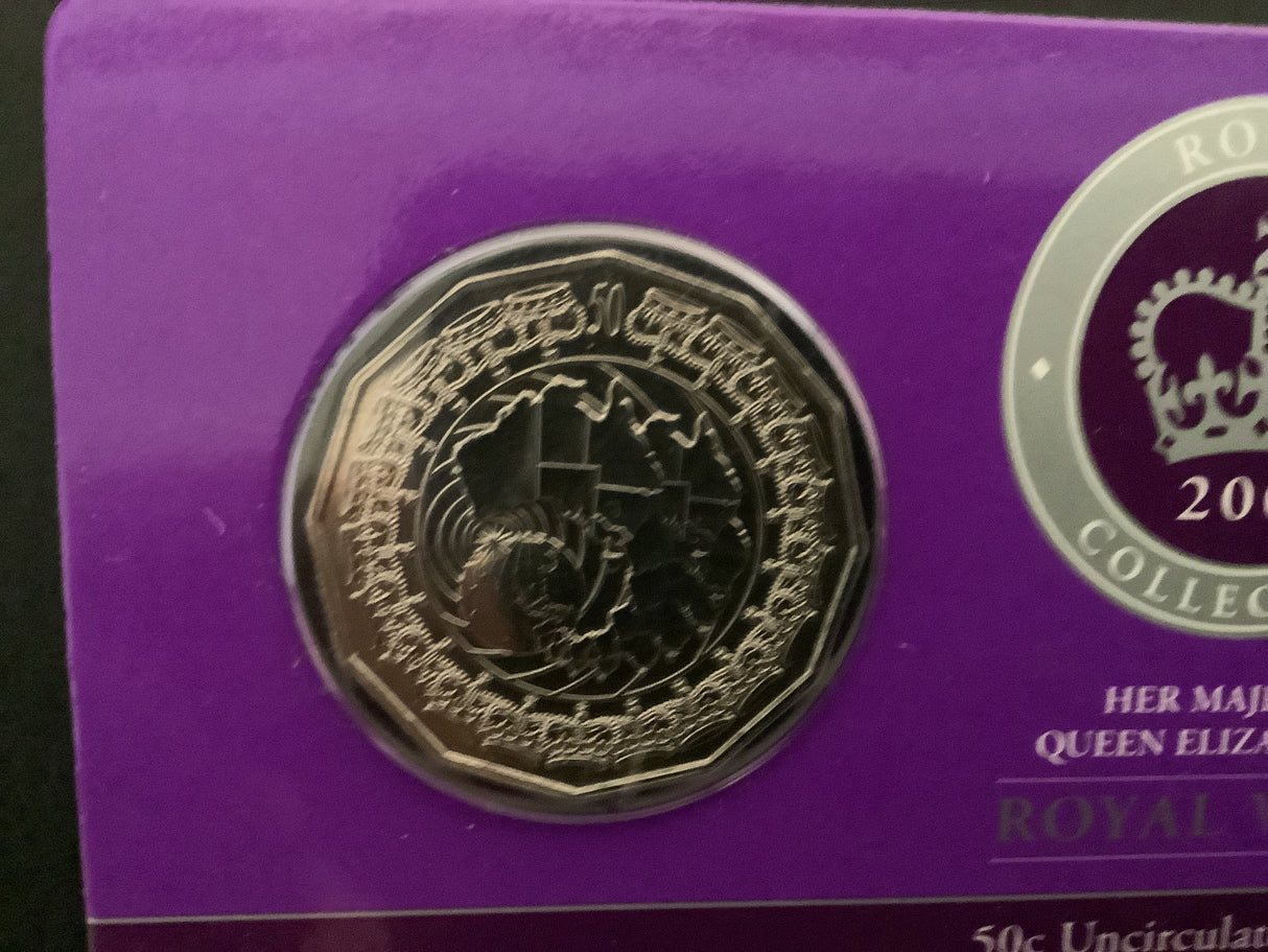 2006 50c Uncirculated Coin. Queen Elizabeth II Royal Visit.