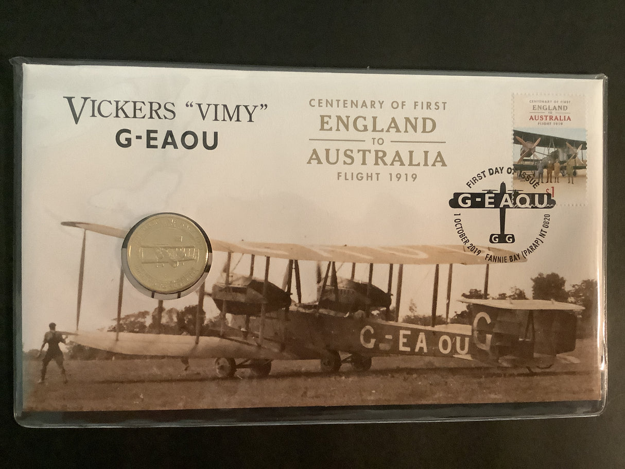 2019 Centenary of First England to Australia Flight 1919. Vickers G-EAOU