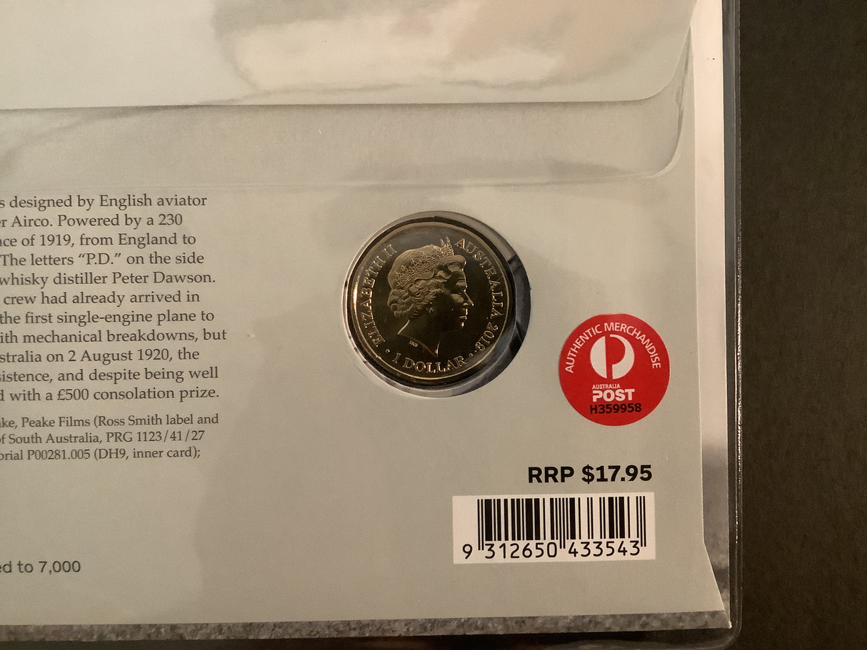 2019 Centenary of First England to Australia Flight 1919. Airco DH9 G-EAQM