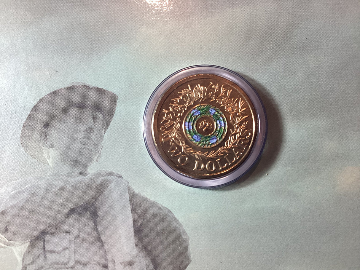 2017 $2 Remembrance Day Rosemary 'C' Mintmark Uncirculated Carded Coin