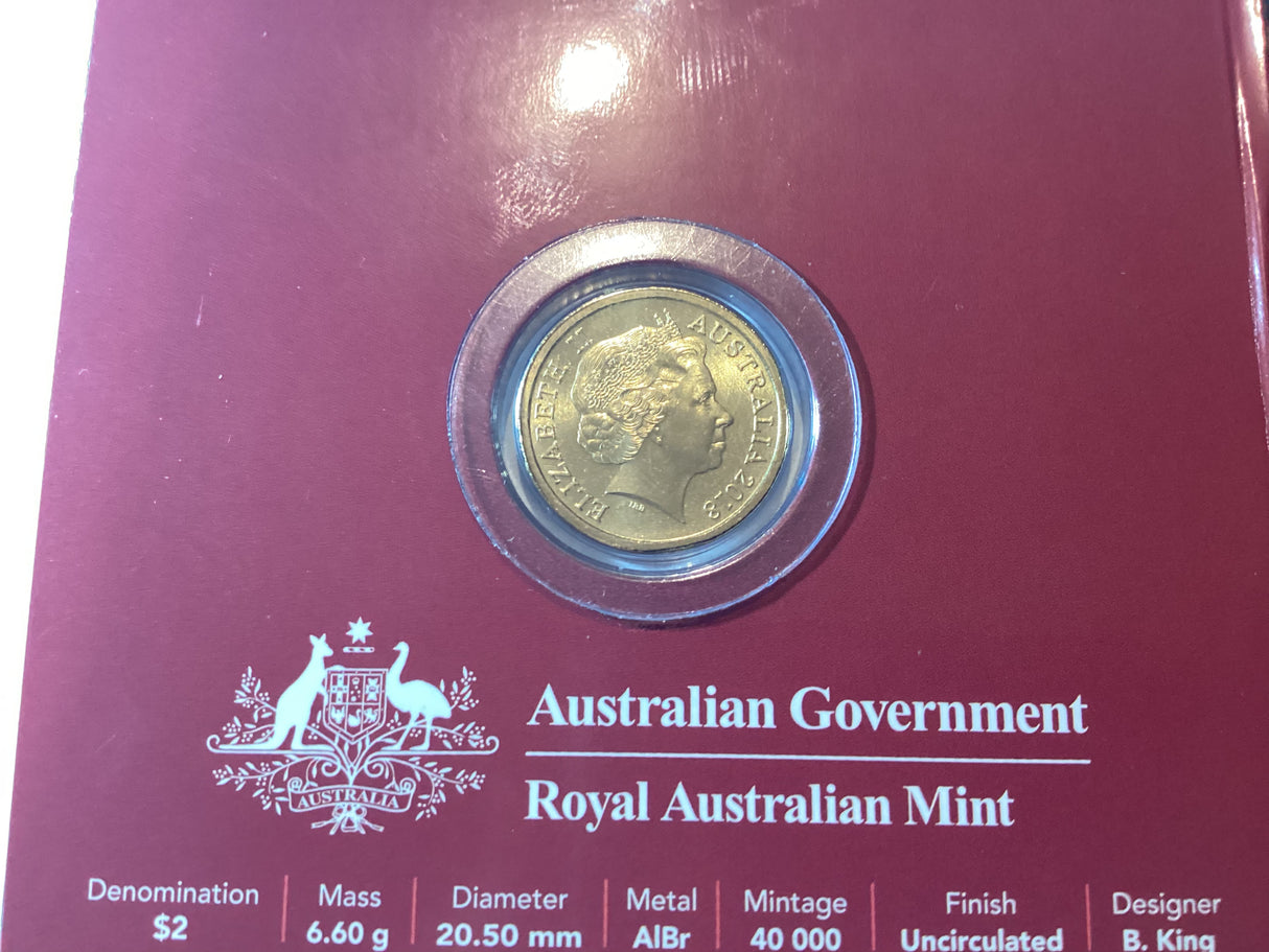 2018 $2 Lest We Forget Eternal Flame 'C' Mintmark Uncirculated Carded Coin