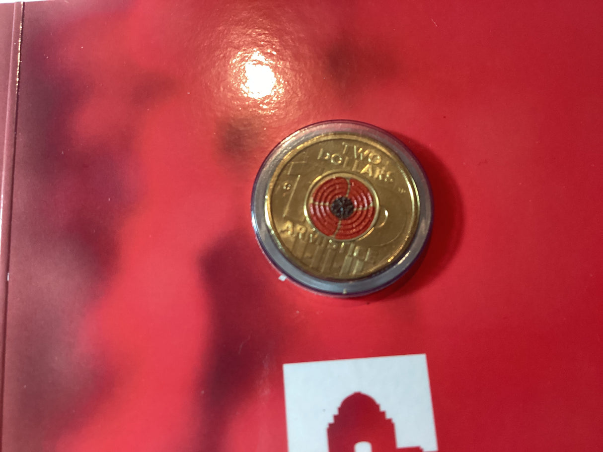 2018 $2 Remembrance Day 'C' Mintmark Uncirculated Carded Coin. Armistice