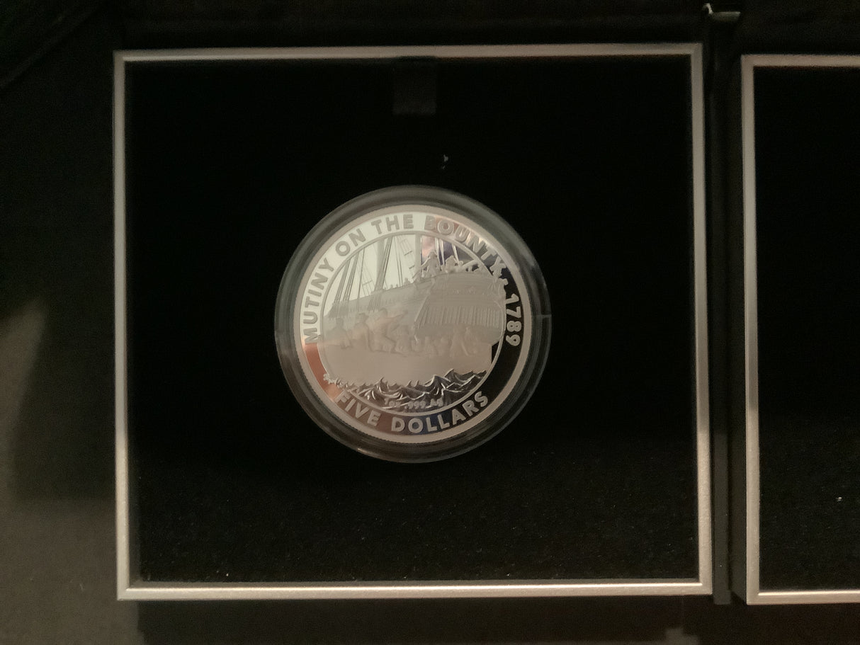 2019 Mutiny And Rebellion Three $5 Silver Proof Coin Set. 1789, 1808, 1854.