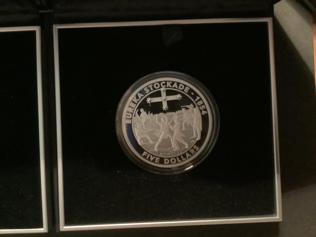 2019 Mutiny And Rebellion Three $5 Silver Proof Coin Set. 1789, 1808, 1854.