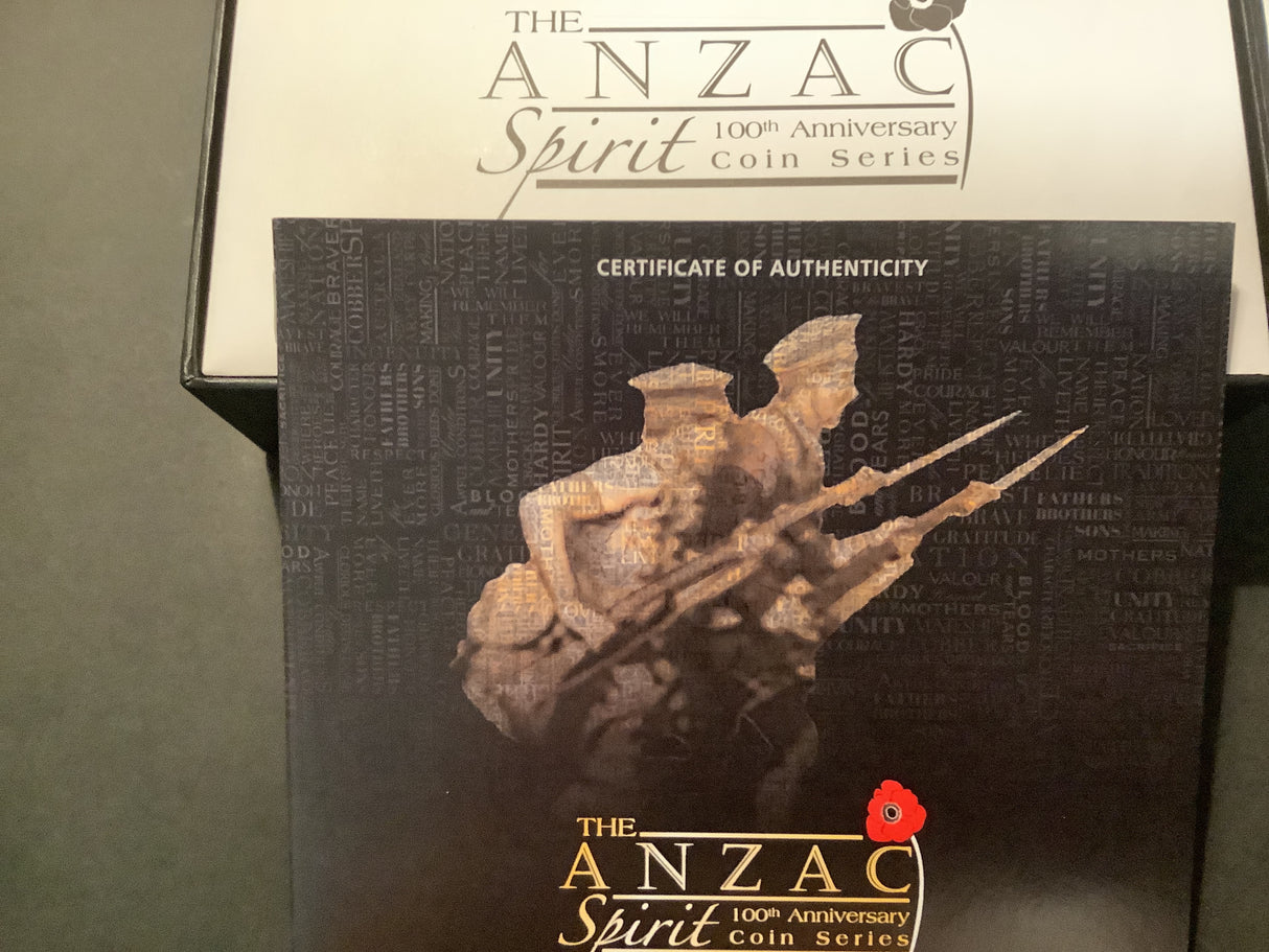2015 The Anzac Spirit 100th Anniversary 3 Coin 1/2 ounce silver coin set. LOW NUMBER 0002