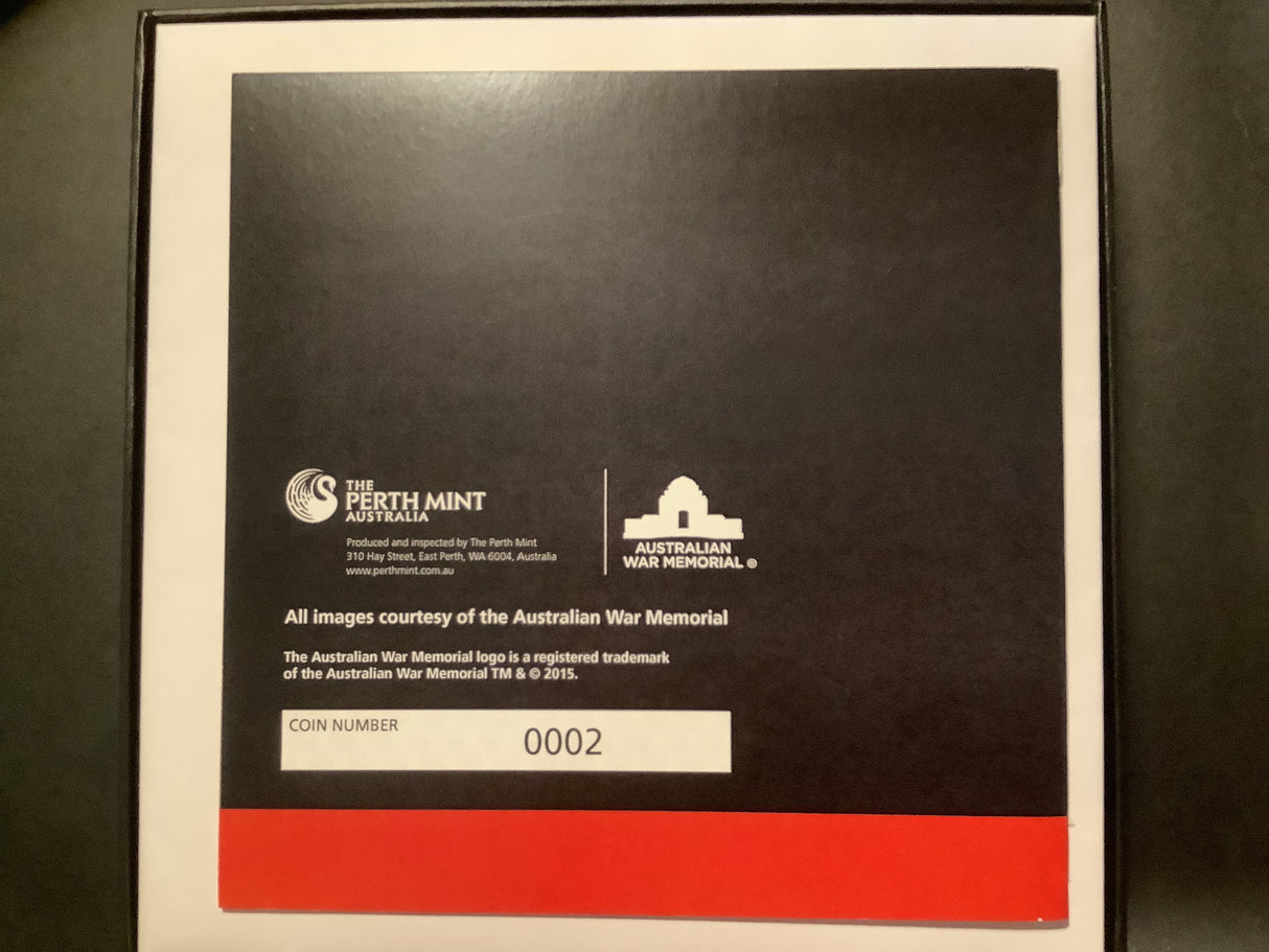 2015 The Anzac Spirit 100th Anniversary 3 Coin 1/2 ounce silver coin set. LOW NUMBER 0002