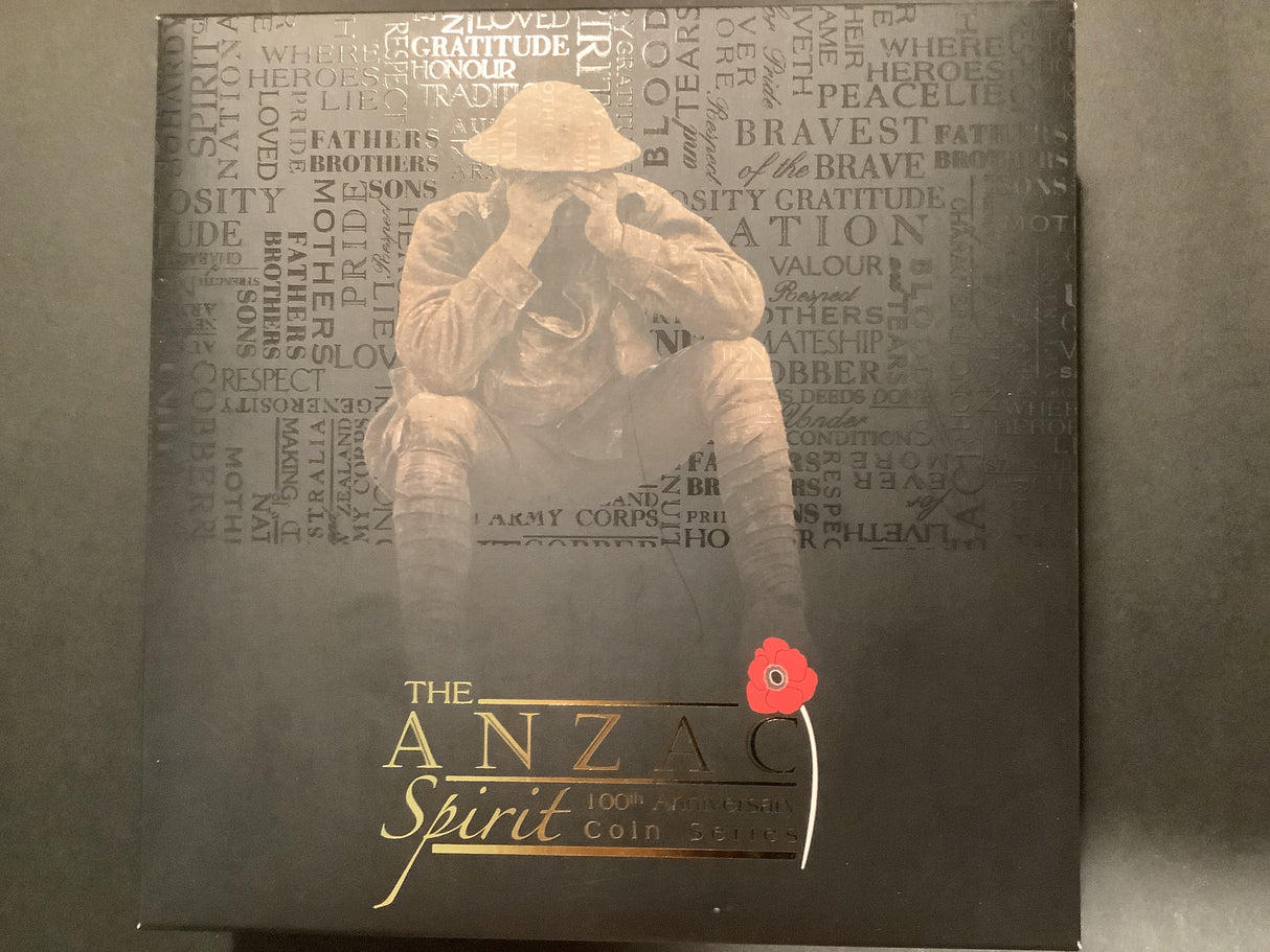 2016 The Anzac Spirit 100th Anniversary 3 Coin 1/2 ounce silver coin set.
