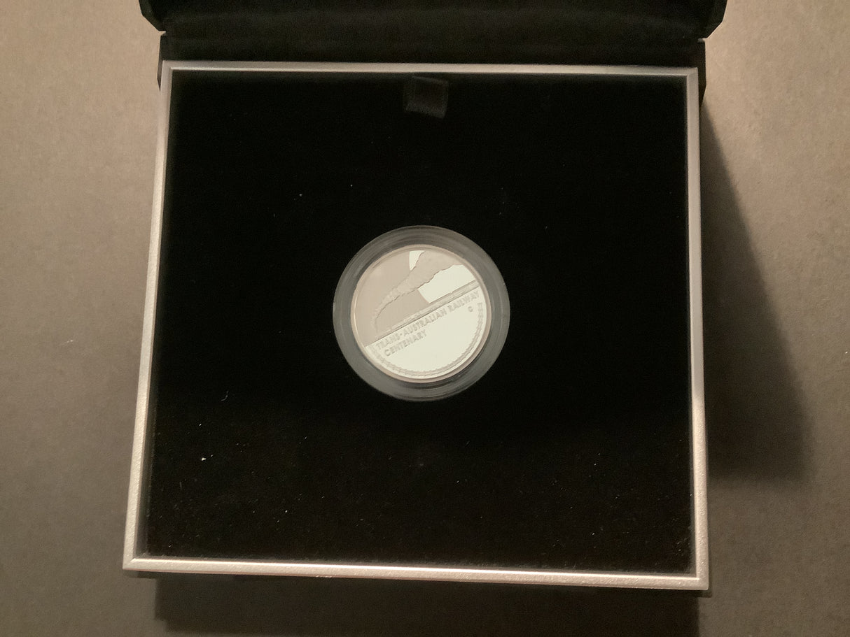 2017 Centenary of the Trans-Australian Railway. $1 Fine Silver Proof Coin.