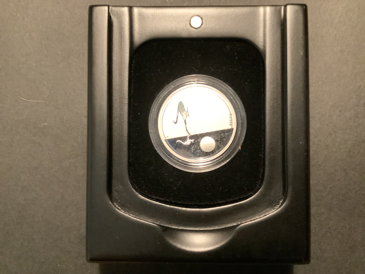 2018 Kangaroo At Sunset $1 Fine Silver Proof Coin.