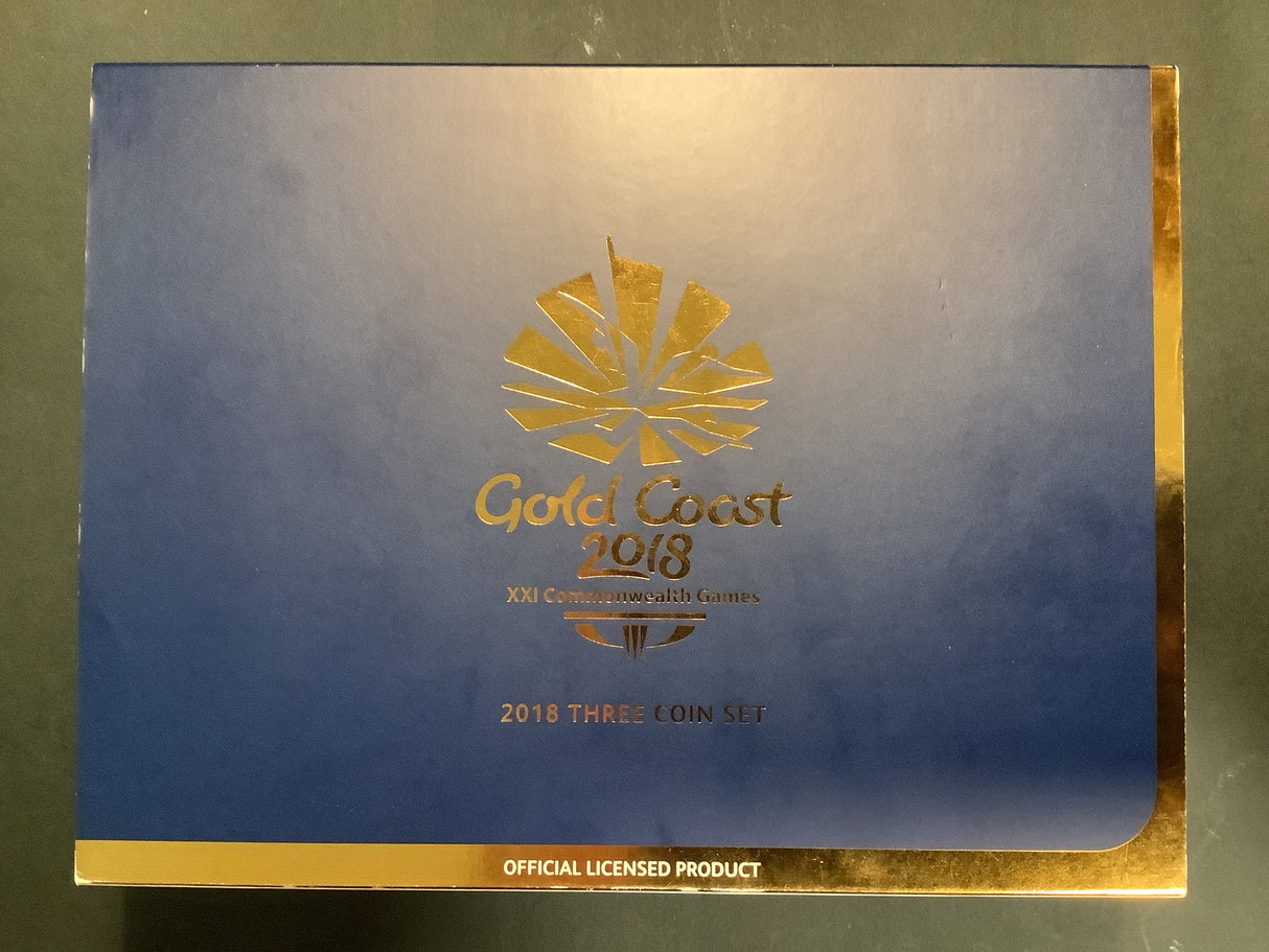 2018 Gold Coast Commonwealth Games Three Coin Proof Set.