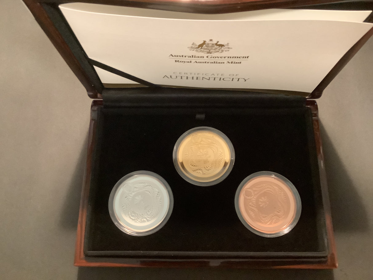 2018 Gold Coast Commonwealth Games Three Coin Proof Set.