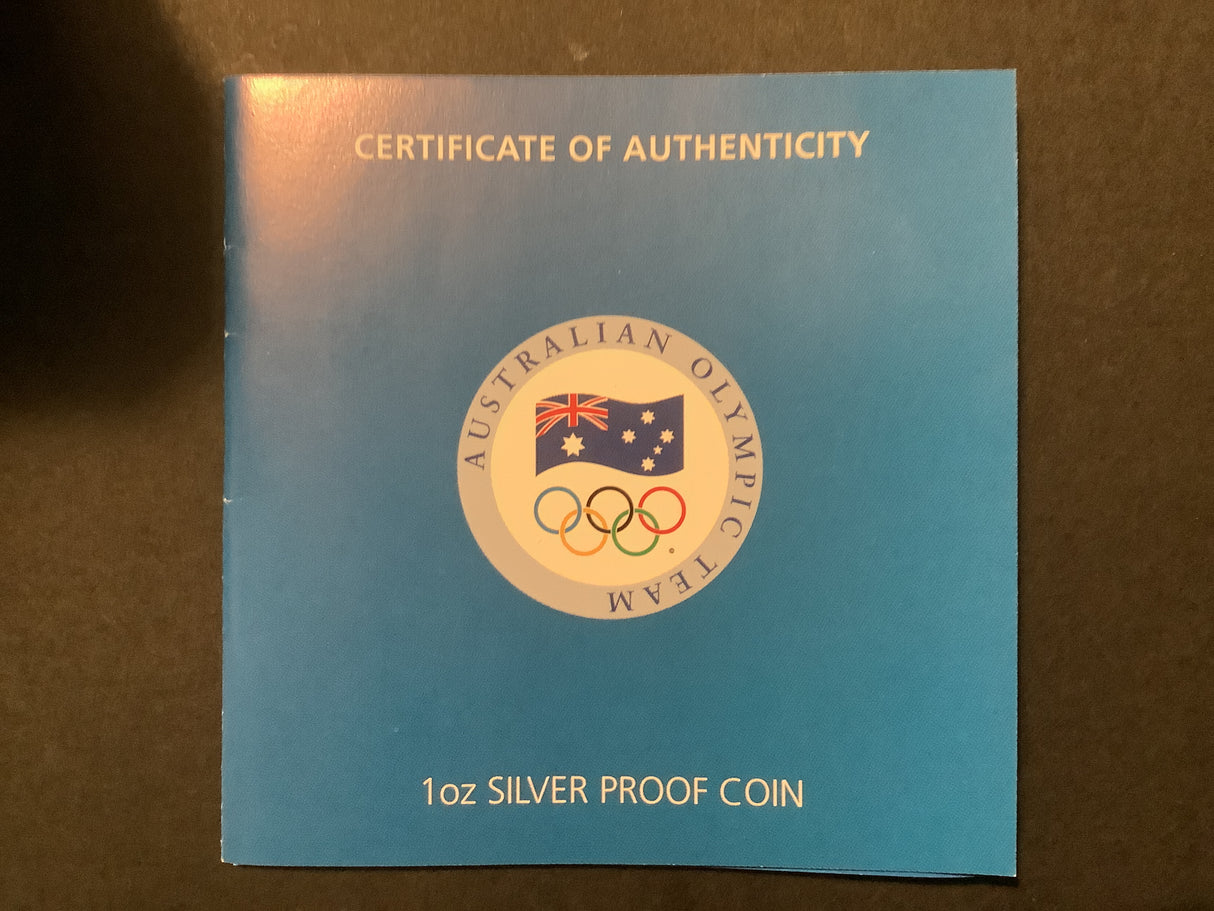 2008 Australian Olympic Team 1oz Silver Proof Coin.