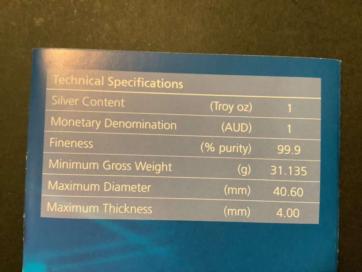2008 Australian Olympic Team 1oz Silver Proof Coin.