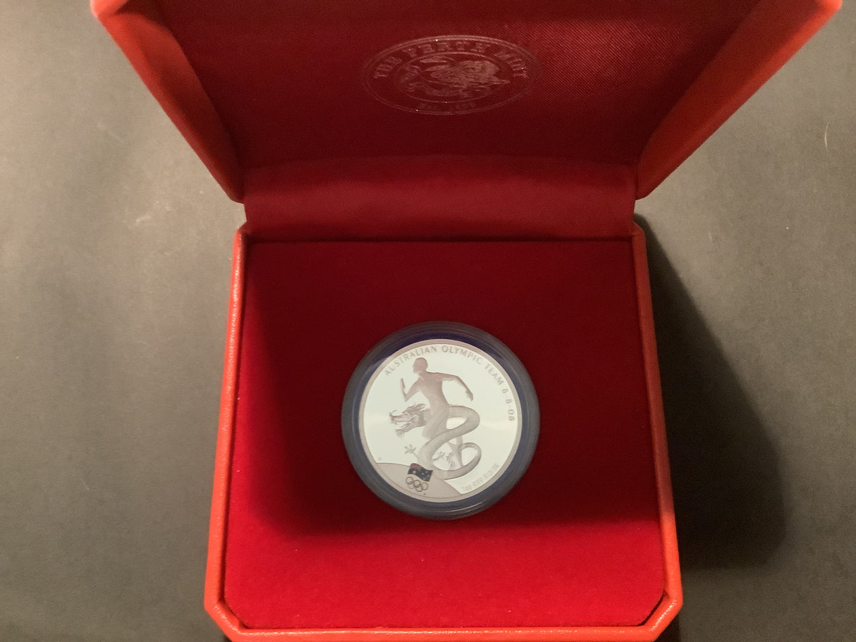 2008 Australian Olympic Team 1oz Silver Proof Coin.
