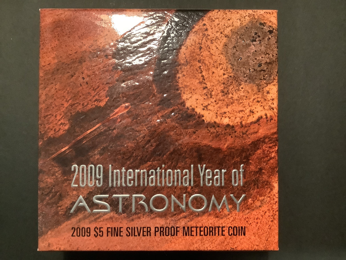 2009 $5 Fine Silver Proof Meteorite Coin. International Year of Astronomy.