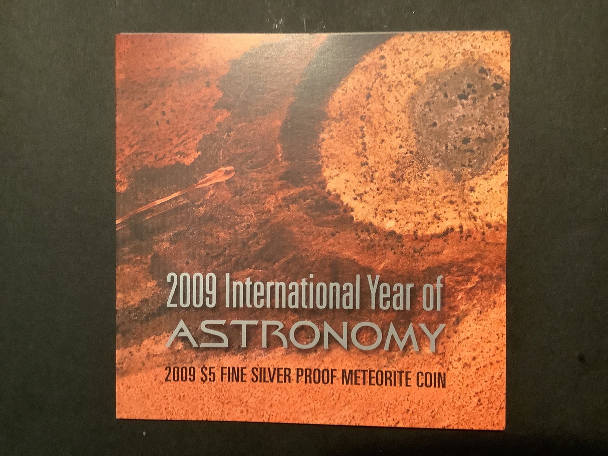 2009 $5 Fine Silver Proof Meteorite Coin. International Year of Astronomy.