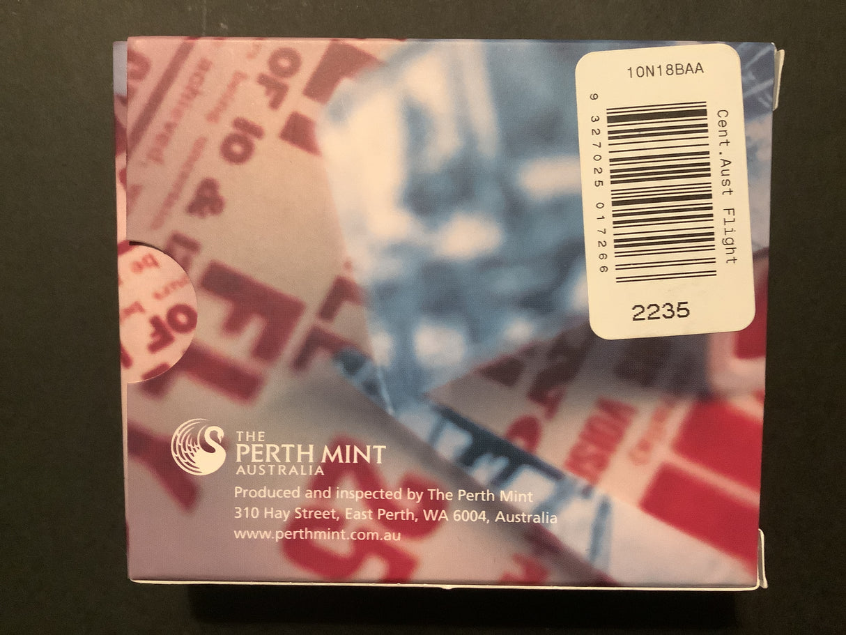 2010 $1 Australian Centenary of Flight 1 Ounce Silver Proof Coin.