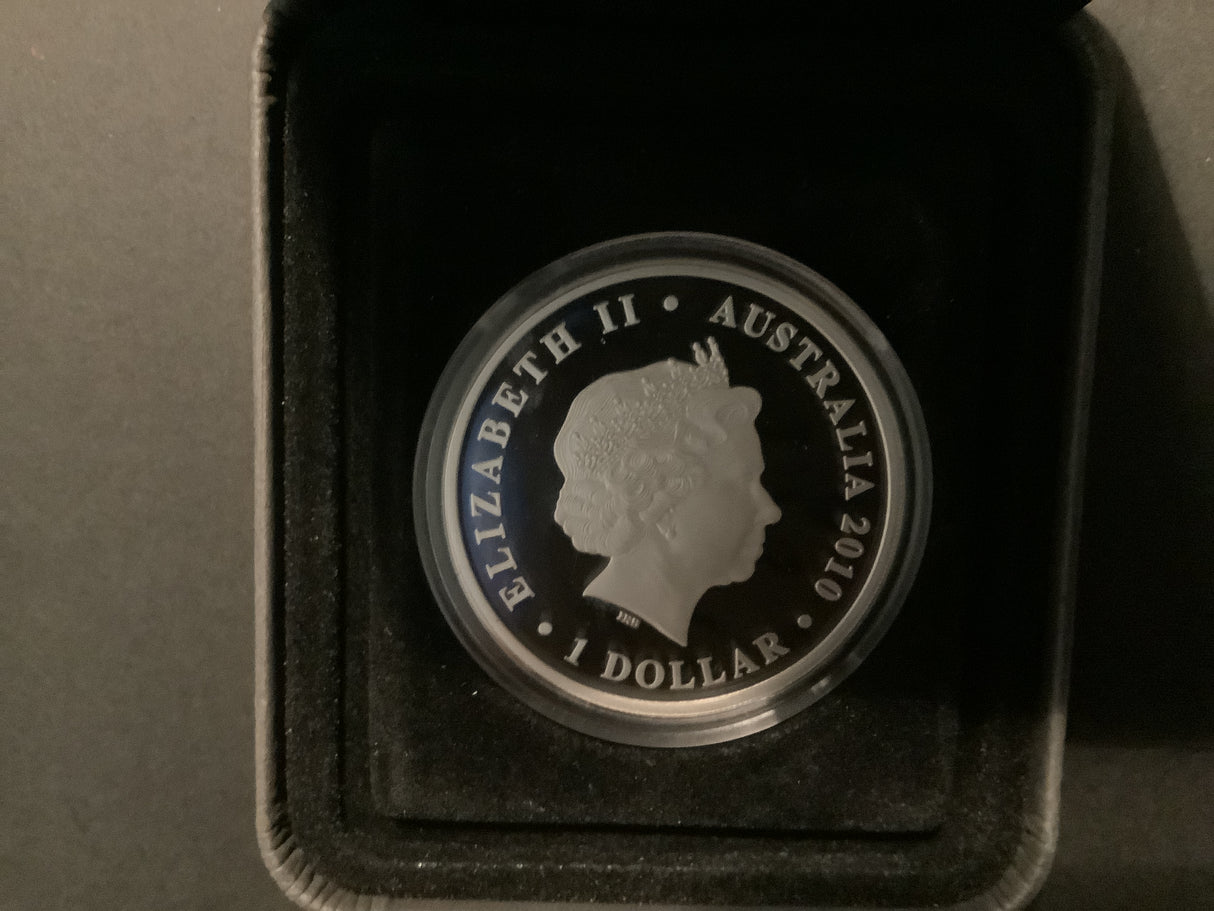 2010 $1 Australian Centenary of Flight 1 Ounce Silver Proof Coin.