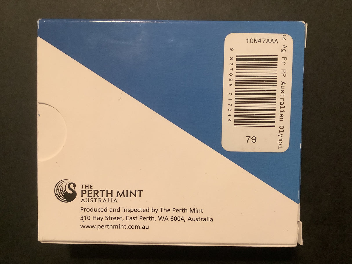 2010 $1 Australian Olympic Winter Team 1oz Silver Proof Coin.