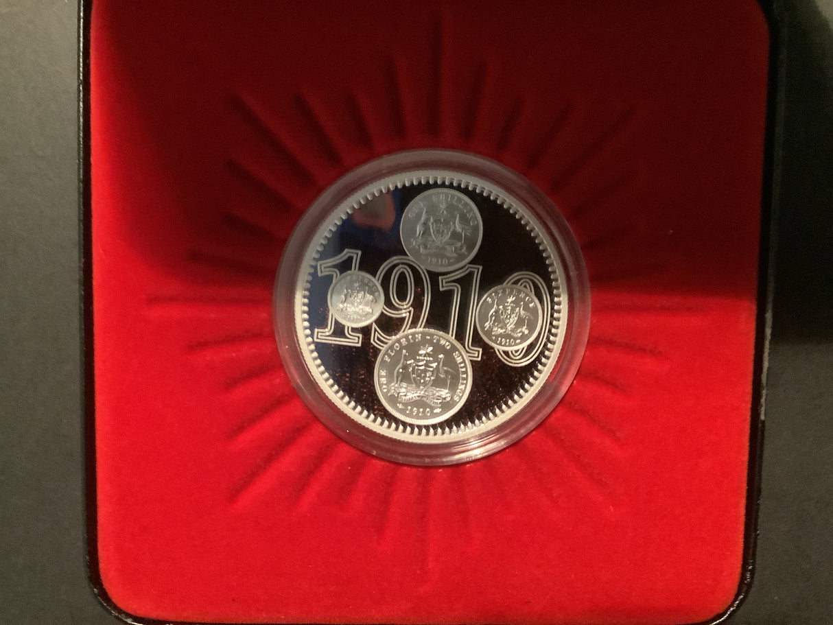 2010 $1 100 Years of Australian Coinage Silver Proof Coin.