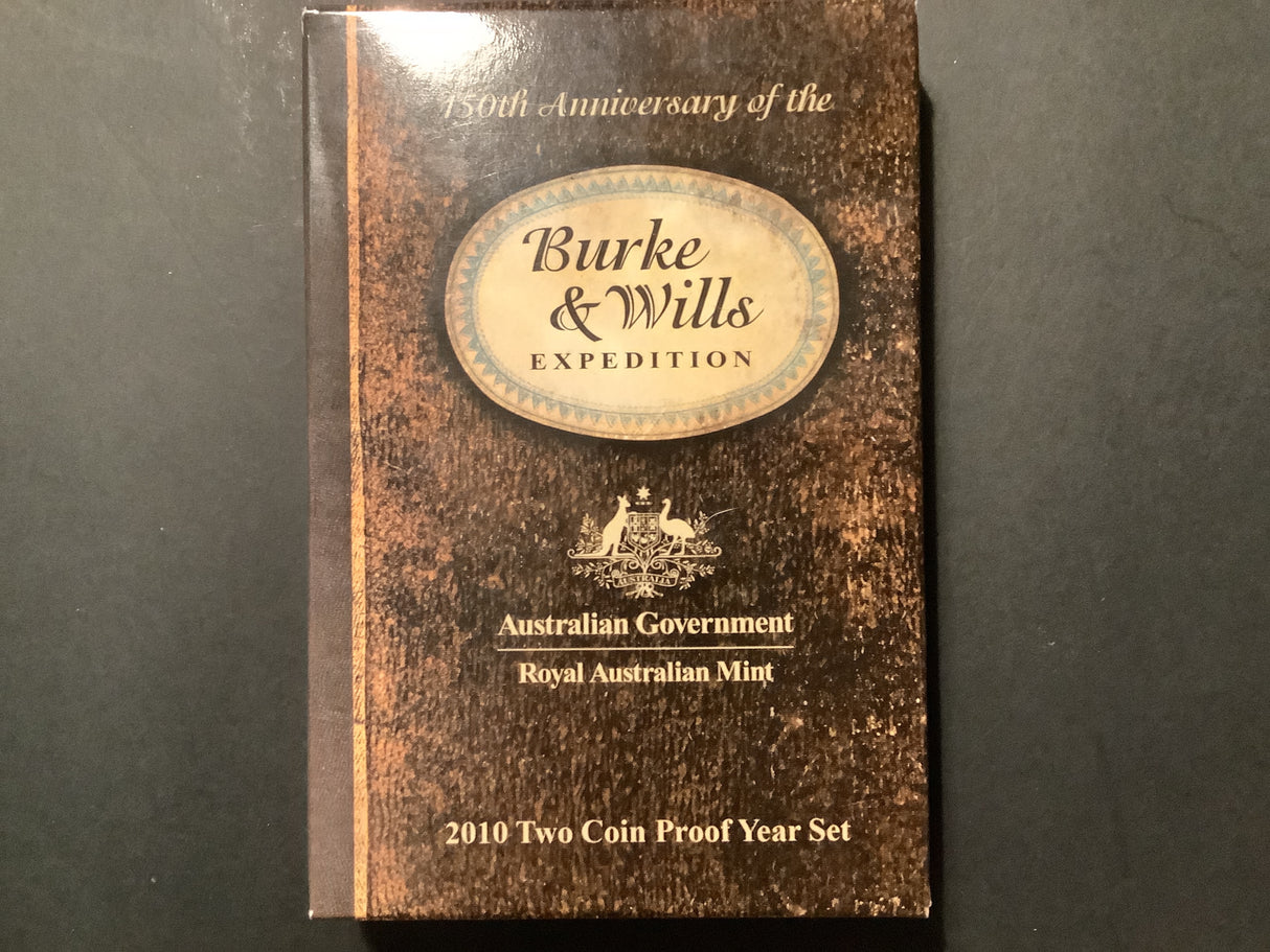 2010 2 Coin Proof Set. 150th Anniversary of the Burkes & Wills Expedition.