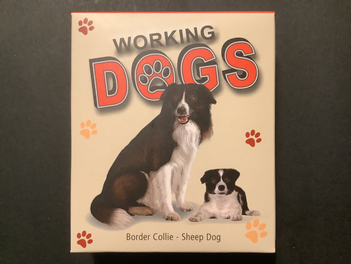 2010 $1 Working Dogs Border Collie Sheep Dog. 1 Ounce Silver Proof Coin