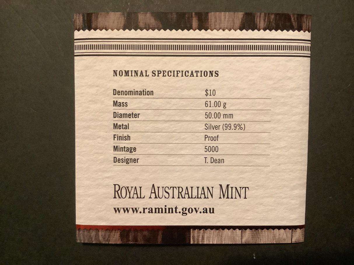 2013 $10 Silver Proof. Bicentenary of Crossing of the Blue Mountains.