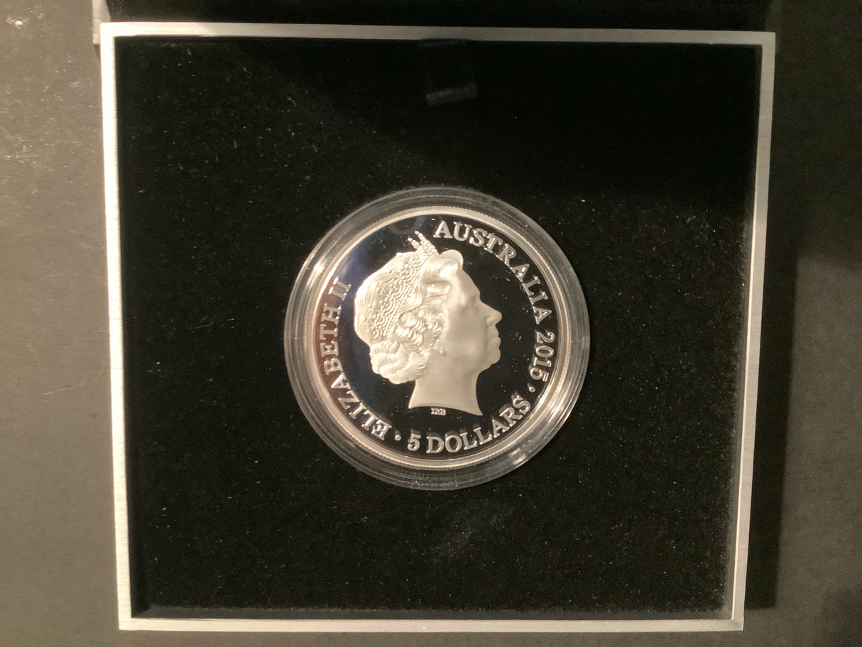2015 $5 Silver Proof Longest Reigning Commonwealth Monarch. Queen Elizabeth II.